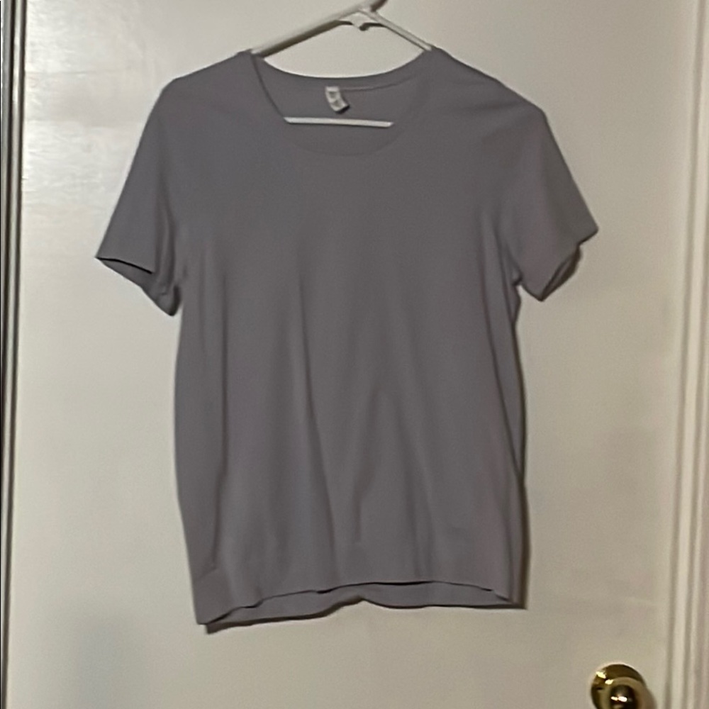 Athleta Gray Fitted Short Sleeve Tee